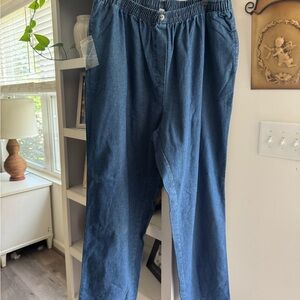 Blue Denim Stretch Pants
